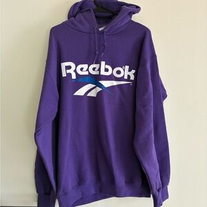 Reebok Vintage Purple Sweater with Logo Large